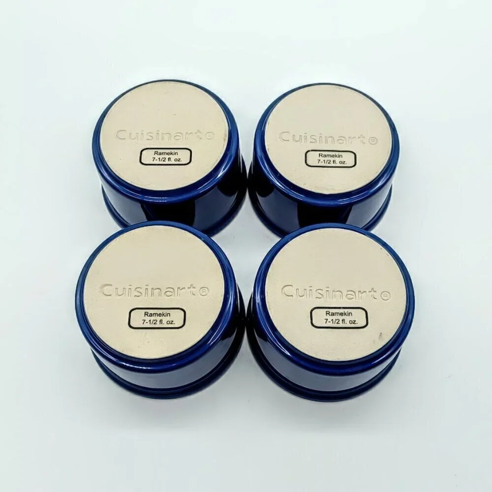 Cuisinart Blue 7.5 Oz. Ceramic Stoneware Ramekins (4)